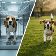 Oltre il numero di serie: il coraggio di un beagle da laboratorio che scopre la libertà